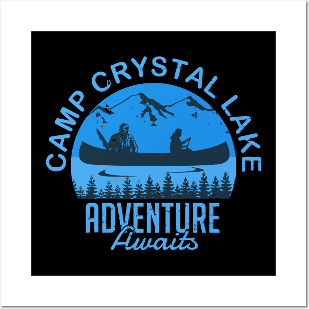 Camp Crystal Lake Adventure Awaits Wall Art by DrawingBarefoot